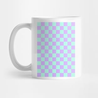 Purple and Mint Checkered Pattern Mug